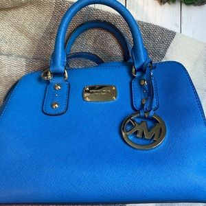 Blue Michael Kors Crossbody/Satchel